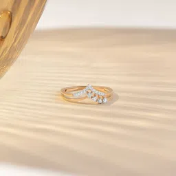 Mia by Tanishq Twinkling Peak 14K Gold & Diamond Finger Ring -1.53gm-picture-32
