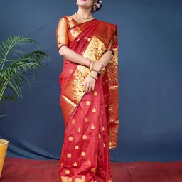 Anjaneya Sarees Woven Design Zari Silk Blend Banarasi Saree-picture-35