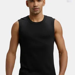 Jockey Pack of 2 Super Combed Cotton Rib Solid Round Neck Muscle Vest - 9930-picture-33