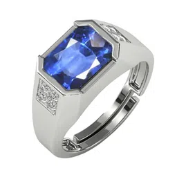 RRVGEM 2.00 Ratti Blue Sapphire Silver Plated Finger Ring-picture-22