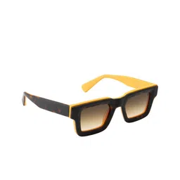 Etnia Barcelona Men Orange Lens & Black Square Sunglasses with image 1