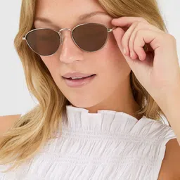 Accessorize Women Mirrored Lens & Silver-Toned Round Sunglasses with-picture-47