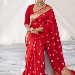 tammu designer Woven Design Zari Silk Blend Handloom Saree image 4