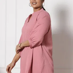 LetsDressUp Mandarin Collar Longline Top image 4