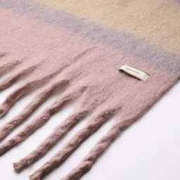 Cayman Checked Frayed Woollen Scarves image 3