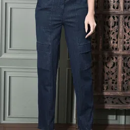 FFU Women Relaxed Straight Fit Trousers-image-0