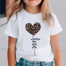 YK Girls High Neck Raw Edge T-shirt-image-27