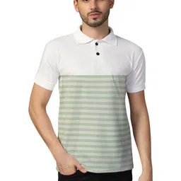 BEYOU FASHION Men Striped Polo Collar T-shirt-picture-34