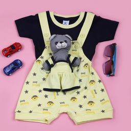 V-Mart Boys Printed Cotton Dungarees With T-Shirt-picture-38