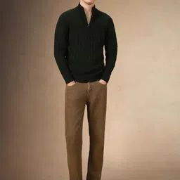 Dennis Lingo Men Mock Collar Long Sleeves Pullover image 5