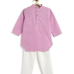 Tiber Taber Boy Stripes Lurex Kurta Pyjama Set image 2