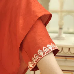 Divyadham Textiles Women Ethnic Motifs Embroidered A-Line Kurta with Trousers & Dupatta image 4