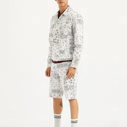 levi's Men's Printed White Spread Collar Trucker Jacket image 5