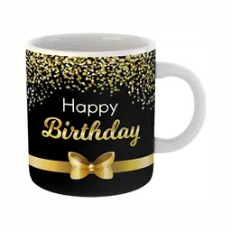 Mr UVD White & Black Typography Printed Ceramic Glossy Mug 350 ml image 2