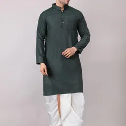 ADARNIYA Men Embroidered Straight Kurta Set image 3