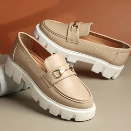 Mast & Harbour Women Patent Leather Loafers-picture-30