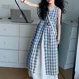 LULU & SKY Girls Checked Tunic image 2