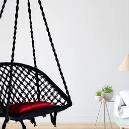 Swingzy Black Hammock Hanging Swing With Cushion-image-42