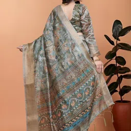 VelvetHue Ethnic Motifs Silk Blend Handloom Saree image 2