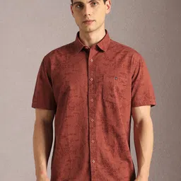 Louis Philippe Jeans Men Abstract Printed Slim Fit Cotton Shirt-picture-16