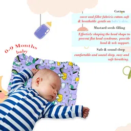 aparaj Mustard Seeds Animals Baby Pillow Pack of 1 image 3