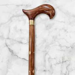 ranacreation Wooden walking stick in brown bharai with antique design Walking Stick-picture-22