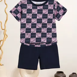 HELLCAT Boys Printed Short Sleeves T-shirt With Shorts-picture-36