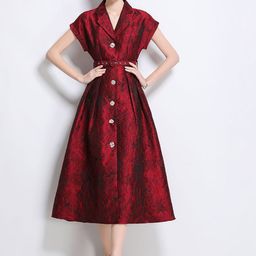 JC Collection Women Floral Printed A-Line Midi Dress-picture-1