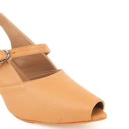 DressBerry Leather Block Pumps with Buckles image 2