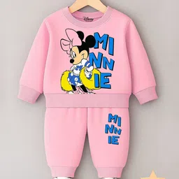 YK Disney Girls Printed Round Neck Sweatshirt With Pyjamas-picture-17