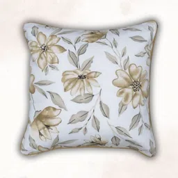 LUSHLYF White & Brown Floral Velvet Square Cushion Covers image 5