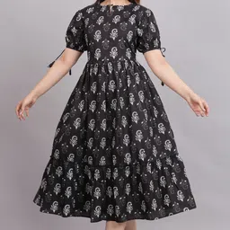 twirl tales Women A-line Black, Grey, White Midi/Calf Length Dress-picture-25