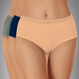 Heelium Pack Of 3 Mid-Rise Seamless Hipster Briefs P3-W-Brief-BGENBDG-S-picture-5