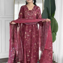 Anni Designer Women Printed Regular Kurta With Palazzos & Dupatta Kurta Sets-picture-36