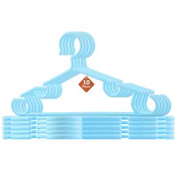 Kuber Industries Blue Pack Of 10 Multipurpose Baby Hangers For Wardrobe-picture-20