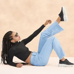 Mast & Harbour Women Bootcut High-Rise Stretchable Cotton Jeans image 1