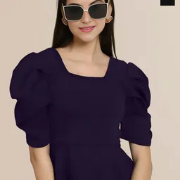 Mast & Harbour Women Pack Of 2 Puff Sleeve Regular Top-picture-21