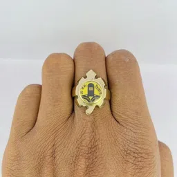 R G MART Unisex Gold-Plated Ashtadhatu Kachua Shivling With Para Finger Ring image 5