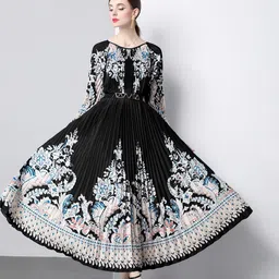 JC Collection Women Ethnic Printed Belted Maxi Dress-picture-28