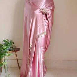 SAADHVI Beads and Stones Satin Saree image 3