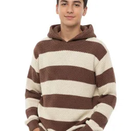 Looks United Men Striped Woollen Pullover-picture-37