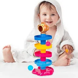 saubhagye Preschool Fun Stack 5 Layers Tower Ball Rolling Game Play Activity For Boy, Girl image 3