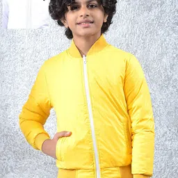 Crimsoune Club Boys Stand Collar Solid Reversible Bomber Jacket-picture-16