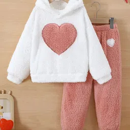 YK Girls Graphic Printed Long Sleeves Fleece Sweatshirt With Joggers-picture-37