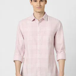 Peter England Casuals Men Slim Fit Opaque Checked Casual Shirt-picture-24