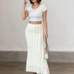 StyleCast x Revolte Self-Design Trumpet Maxi Skirt image 2