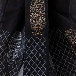 Nakshi Men Black Dupion Printed Dhotis image 2