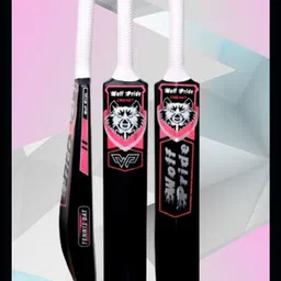 WP Pink Sticker White Grip Black Plastic Cricket Bat No 8 -WP133_308 PVC/Plastic Cricket Bat For 15+ Yrs-image-65