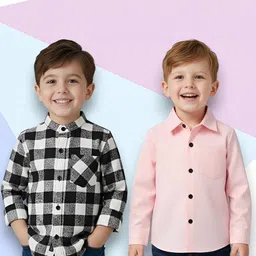 KIDGARB Boys Buffalo Checks Checked Casual Shirt-picture-11
