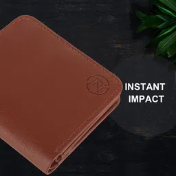 zoro Men Tan Artificial Leather Wallet - Mini image 3